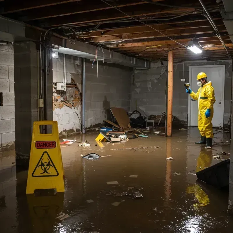 Flooded Basement Electrical Hazard in Pea Ridge, WV Property